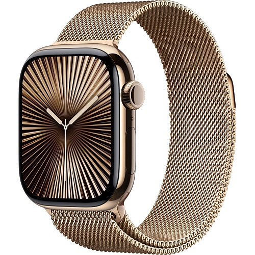 Смарт-часы Apple Watch Series 10 GPS + Cellular 42mm Gold Titanium Case with Gold Milanese Loop (MX083)