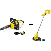 Аккумуляторная цепная пила Karcher CNS 18-30 Battery Set + садовый триммер Karcher LTR 18-25 Battery (9.611-550.0) Аккумуляторная цепная пила Karcher CNS 18-30 Battery Set + садовый триммер Karcher LTR 18-25 Battery (9.611-550.0)