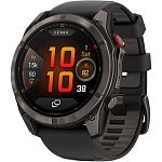 Смарт-часы Garmin Fenix 8 Pro AMOLED Sapphire 51mm Carbon Gray DLC Titanium with Black/Pebble Gray Silicone Band (010-03199-00/01)