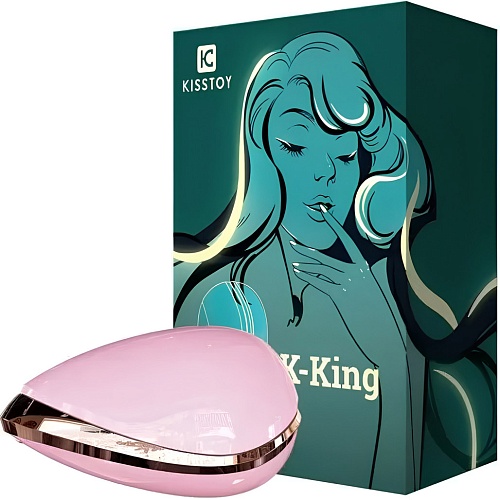 Вибратор с вакуумной стимуляцией KissToy K-King Pink (SO4296)