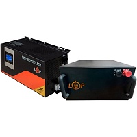 Источник бесперебойного питания (ИБП) LogicPower LPM-PSW-12000VA + АКБ LiFePO4 11776Wh Smart BT (37469)