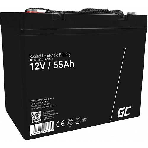 Аккумулятор Green Cell AGM 12V (12V/55Ah/660Wh) (AGM49)