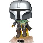 Фігурка Funko Pop! Star Wars:Мандалорець, що летить із малюком 9.6см (50959)