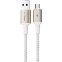 Кабель Proove Dense Metal USB-A to Micro-USB 1m White (CCDM20001302)