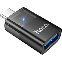 Переходник Hoco UA36B USB-C Male to USB-A Female OTG Black Переходник Hoco UA36B USB-C Male to USB-A Female OTG Black