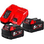 Аккумуляторы к электроинструменту + зарядное устройство Milwaukee M18 NRG-502С (4933471980)