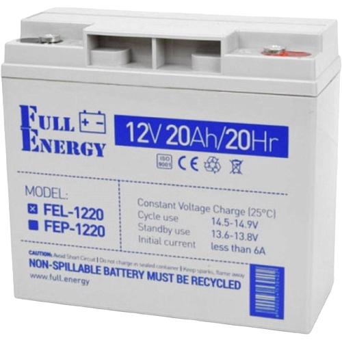 Акумулятор Full Energy FEL-1220 GEL 12V (12V/20Ah/240Wh) - придбати в Дніпрі, Україні: ціна, характеристики | інтернет-магазин TOUCH