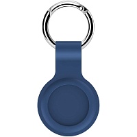 Чехол для поисковой метки Apple AirTag Liquid Silicone Protective Shell Navy Blue
