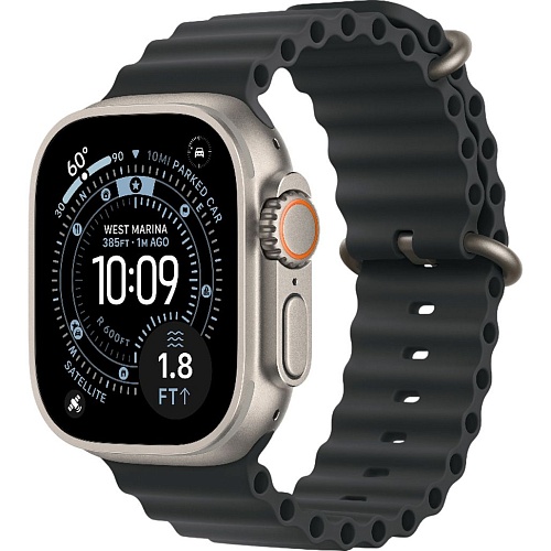Смарт-часы Apple Watch Ultra 3 49mm Natural Titanium Case with Black Ocean Band (MF1V4+MXTL3)