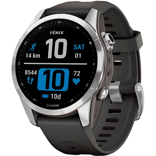 Смарт-часы Garmin Fenix 7S Standard Edition Silver with Graphite Band (010-02539-00/01)