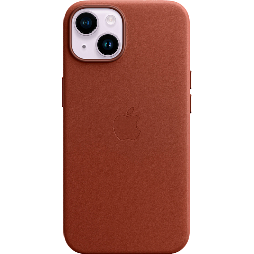Чехол Apple Leather Case with MagSafe для Apple iPhone 14 Umber (MPP73)