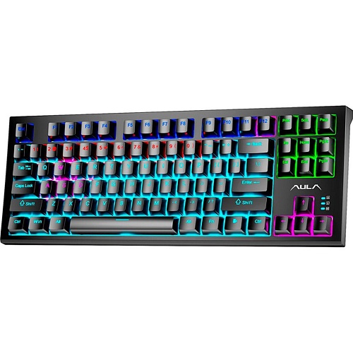 Клавиатура Aula Wind F3032 Mechanical KRGD Red UA Black + 21 Yellow keys (6948391204673) 