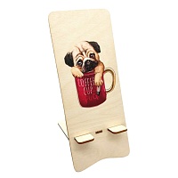 Подставка для телефона Zabava "Мопс в чашке" (PS-2002) Подставка для телефона Zabava "Мопс в чашке" (PS-2002)