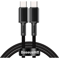 Кабель Baseus High Density Braided Fast Charging Data Cable USB-C to USB-C 100W 2m Black (CATGD-A01)