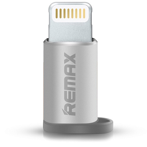 Переходник Remax Visual microUSB to Lightning (Silver)