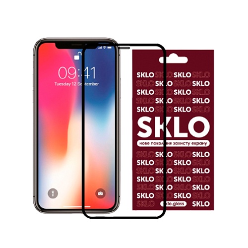 Защитное стекло SKLO Apple iPhone Xr/ 11 (6.1) 3D Full Glue Tempered Glass (Black)
