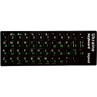 Наклейки на клавіатуру DK Укр\Рус\Eng Green - придбати в Дніпрі, Україні: ціна, характеристики | інтернет-магазин TOUCH