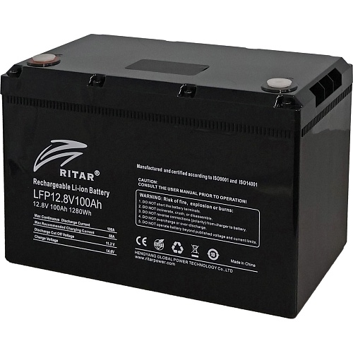 Акумулятор Ritar LiFePO4 12V (12.8V/100Ah/1280Wh) (LFP12.8V100Ah G1(Heater)) - придбати в Дніпрі, Україні: ціна, характеристики | інтернет-магазин TOUCH