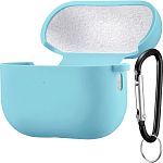 Чохол Silicone Case + Carbine для Apple AirPods Pro 2 Glacier Blue
