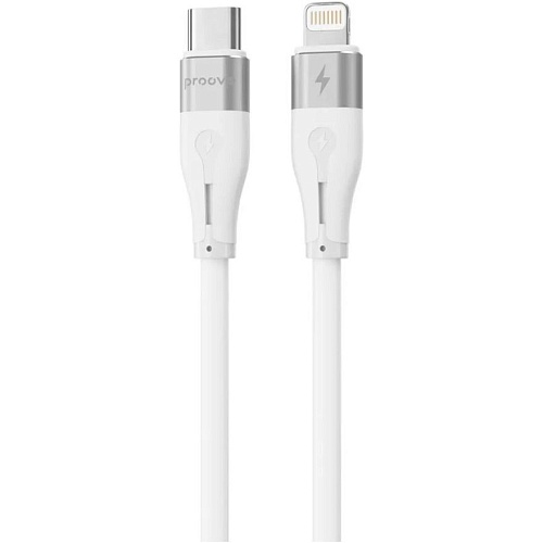 Кабель Proove Soft Silicone USB-C to Lightning 27W 1m White (CCSO27002102)