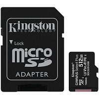Карта пам'яті Kingston microSDXC Canvas Select Plus 512GB Class 10 UHS-1 + SD адаптер (SDCS2/512GB) - придбати в Дніпрі, Україні: ціна, характеристики | інтернет-магазин TOUCH