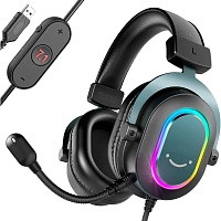 Игровые наушники Fifine H6 RGB 7.1 Black