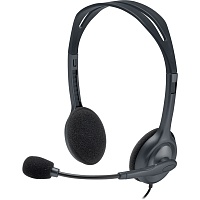Комп'ютерна гарнітура Logitech H111 Stereo (981-000593) - придбати в Дніпрі, Україні: ціна, характеристики | інтернет-магазин TOUCH