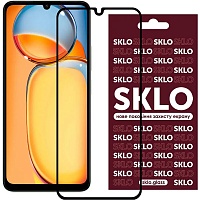 Защитное стекло SKLO для Redmi 13C/Poco C65 Full 3D Glass Black