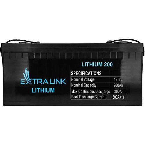 Акумулятор Extralink LiFePO4 12V (12.8V/200Ah/2560Wh) (EX.30479) - придбати в Дніпрі, Україні: ціна, характеристики | інтернет-магазин TOUCH