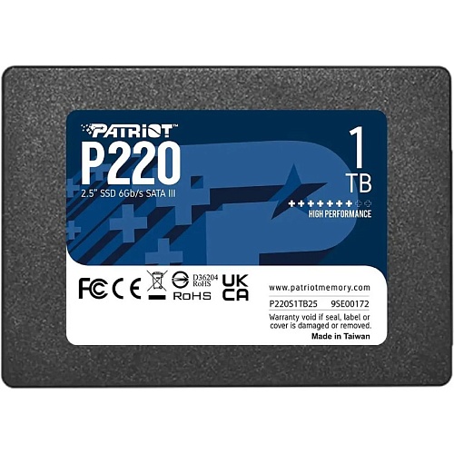 SSD накопитель Patriot P220 1TB (P220S1TB25)