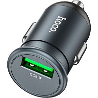 Автомобільний зарядний пристрій Hoco Z43 Mighty QC3.0 USB-A Metal Gray (761194) - придбати в Дніпрі, Україні: ціна, характеристики | інтернет-магазин TOUCH