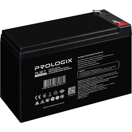 Аккумулятор Prologix AGM 12V (12V/7Ah/84Wh) (PL12-7)