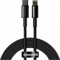 Кабель Baseus Tungsten Gold USB-C to Lightning 2m Black (CATLWJ-A01)