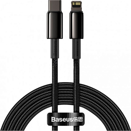 Кабель Baseus Tungsten Gold USB-C to Lightning 2m Black (CATLWJ-A01) - придбати в Дніпрі, Україні: ціна, характеристики | інтернет-магазин TOUCH