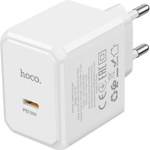 Сетевое зарядное устройство Hoco CS13A Ocean 20W USB-A White