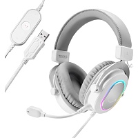 Ігрові навушники Fifine H6 RGB 7.1 White - придбати в Дніпрі, Україні: ціна, характеристики | інтернет-магазин TOUCH Ігрові навушники Fifine H6 RGB 7.1 White - придбати в Дніпрі, Україні: ціна, характеристики | інтернет-магазин TOUCH