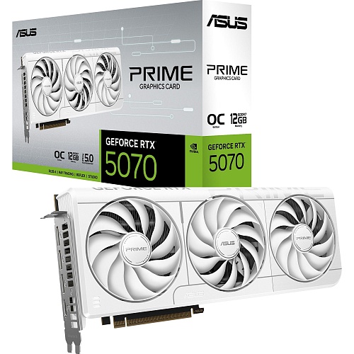 Видеокарта Asus Prime GeForce RTX 5070 12GB OC Edition White (PRIME-RTX5070-O12G-WHITE) EU