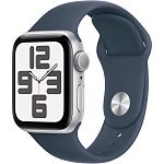 Смарт-часы Apple Watch SE 2 GPS 40mm Silver Aluminium Case with Storm Blue Sport Band S/M (MRE13)