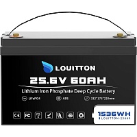 Аккумулятор Louitton LiFePO4 24V (25.6V/60Ah/1536Wh) (LOUI-25660) 