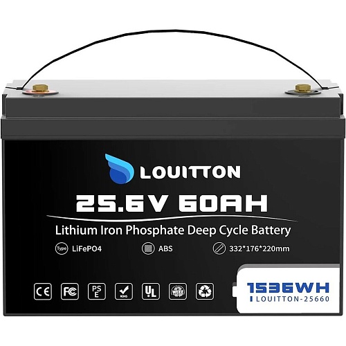 Акумулятор Louitton LiFePO4 24V (25.6V/60Ah/1536Wh) (LOUI-25660) - придбати в Дніпрі, Україні: ціна, характеристики | інтернет-магазин TOUCH