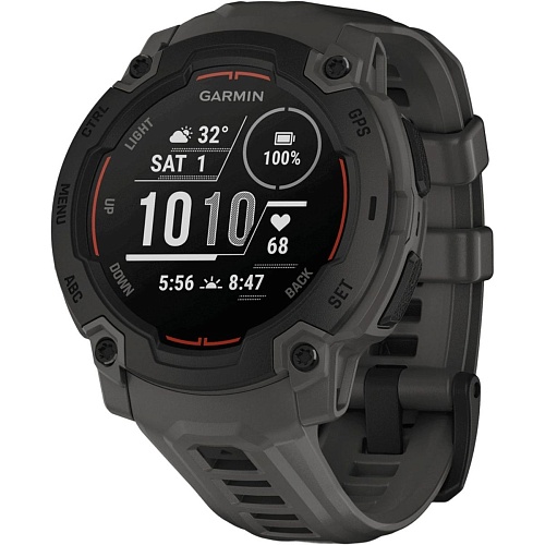 Смарт-часы Garmin Instinct E 45mm Black with Charcoal Band (010-02933-00)