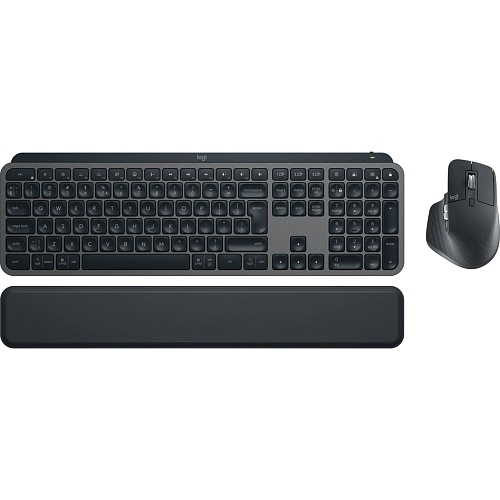 Комплект (клавіатура + миша) Logitech MX Keys S Plus Palmrest Wireless UA Graphite (920-011614) - придбати в Дніпрі, Україні: ціна, характеристики | інтернет-магазин TOUCH