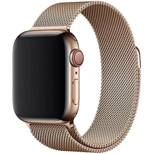 Ремешок DK Milanese Loop Magnetic для Apple Watch Metallic Band 42/44/45/49mm Sand Gold