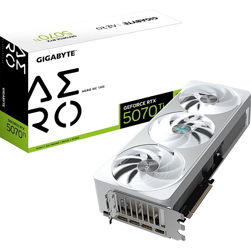 Видеокарта Gigabyte GeForce RTX 5070 Ti AERO OC 16G (GV-N507TAERO OC-16GD) EU