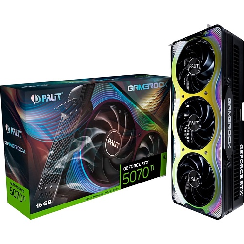Видеокарта Palit GeForce RTX 5070 Ti 16GB GameRock (NE7507T019T2-GB2030G) EU