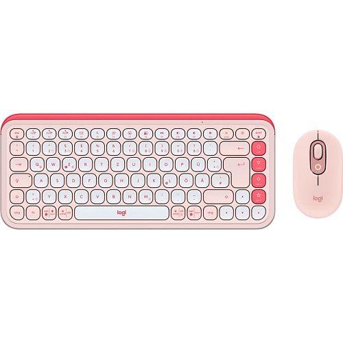 Комплект (клавіатура + миша) Logitech POP Icon Combo Bluetooth UA Rose (920-013142) - придбати в Дніпрі, Україні: ціна, характеристики | інтернет-магазин TOUCH