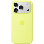 Чохол Silicone Case with Button, Animation & MagSafe для Apple iPhone 17 Pro Neon Yellow AAA