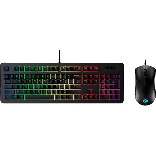 Комплект (клавиатура + мышь) Lenovo Legion KM300 RGB UA USB Black (GX31L16652)