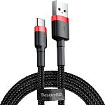 Кабель Baseus Cafule USB to USB-C 2m Red/Black (CATKLF-C91)