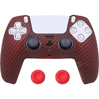 Чохол на геймпад Silicone Case для Sony DualSense Red Carbon - придбати в Дніпрі, Україні: ціна, характеристики | інтернет-магазин TOUCH